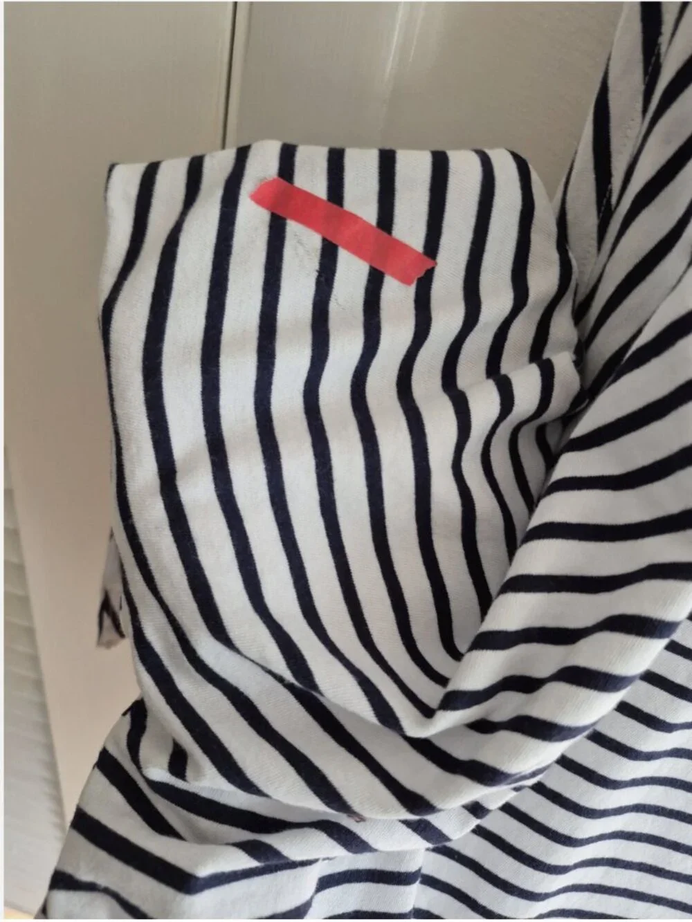 Frank & Eileen Anna Long Sleeve Heritage Jersey Capelet Navy French Stripe sz M - Picture 7 of 8